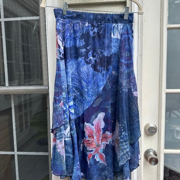 NWOT Desigual Women's Nala Floaty Stretchy Floral Skirt, Sz Spain M/US S - Picture 1 of 6